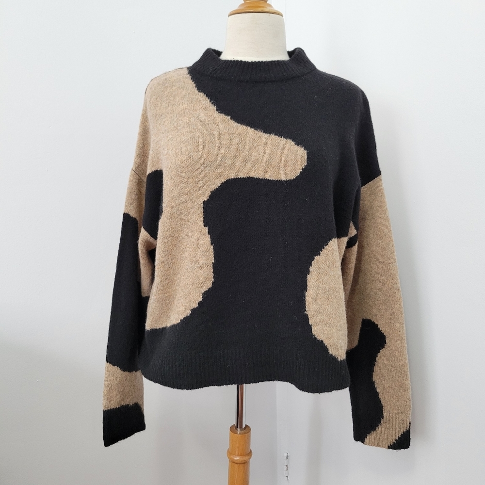 Dynamite Jacquard Crewneck Sweater